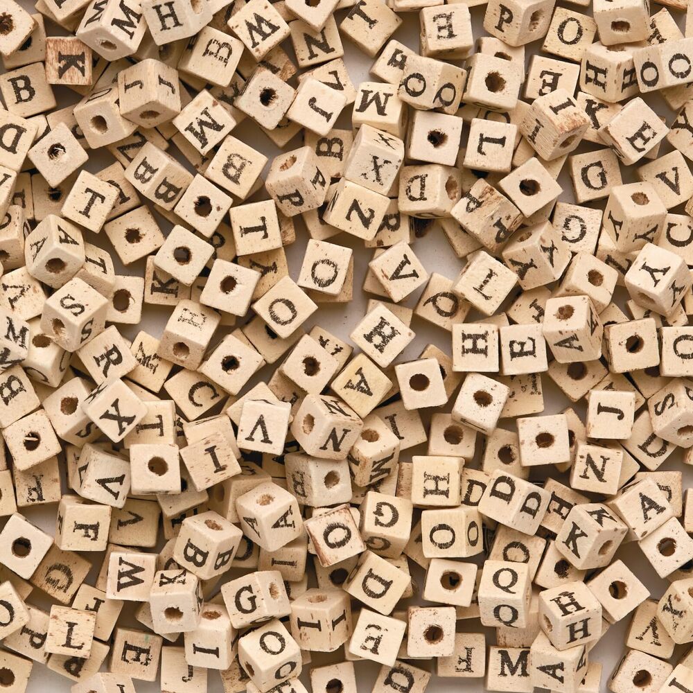 8832 ABCWBD Wooden ABC Beads Pack of 600